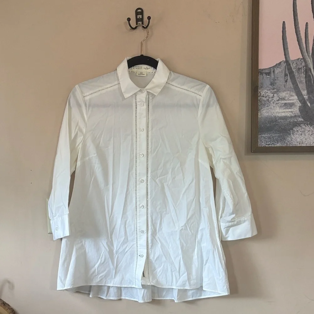 Kate Spade | Broome Street Cotton Poplin Eyelet Button Down Size Small